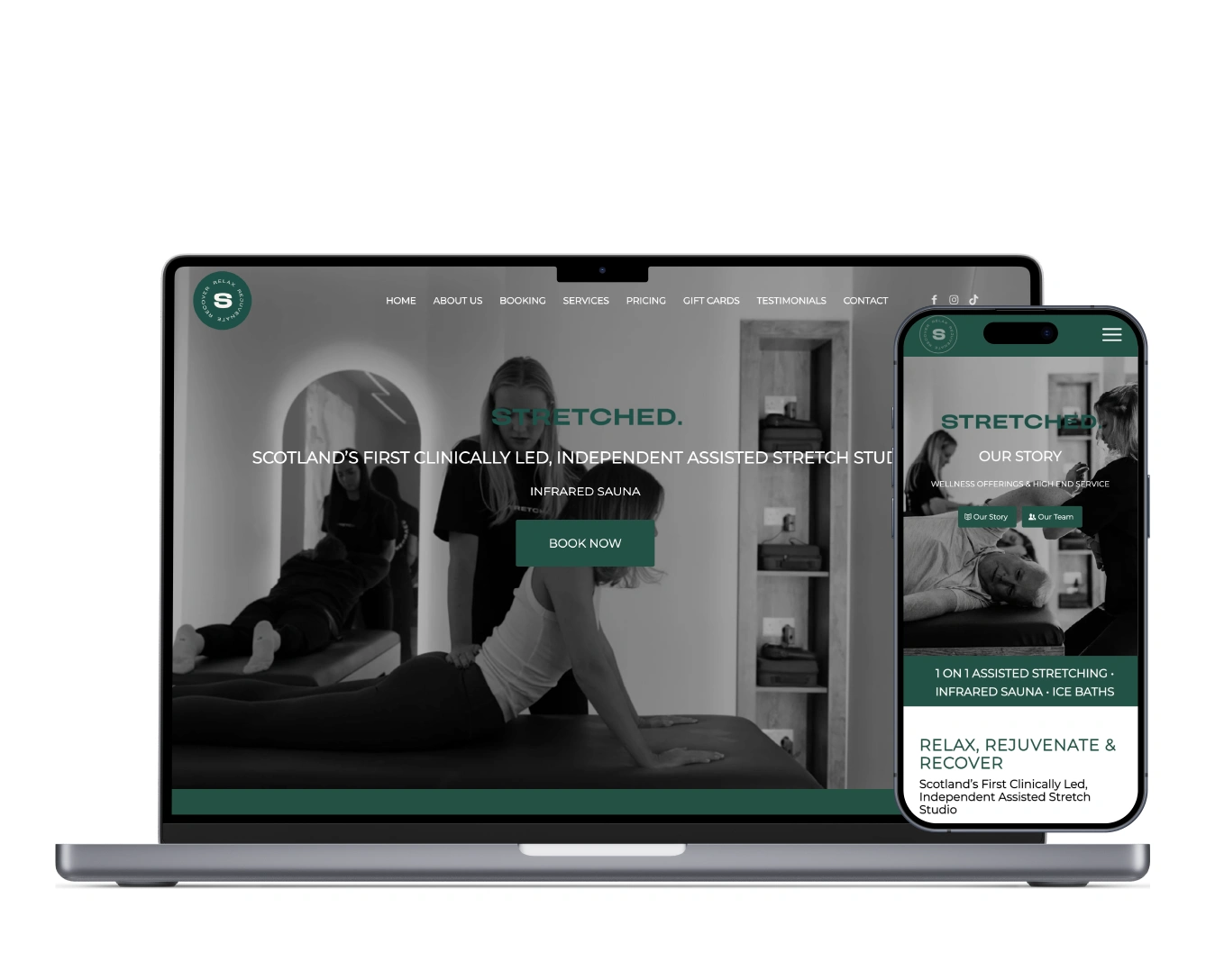 Stretched Website Design by Levelone Creative