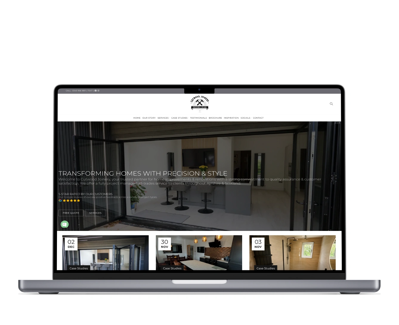 Cutwood Joinery. Web Design & SEO